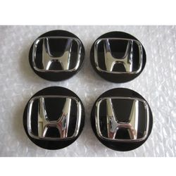 Honda  Genuine OEM Honda 69mm BLACK Hub wheel center caps Set of 4