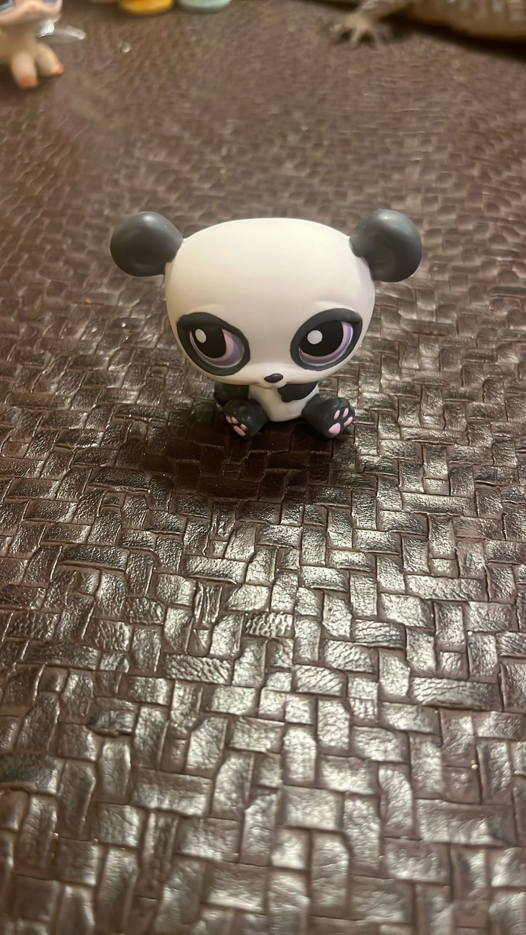 Littlest Pet Shop Panda Bear LPS #89 Gray & White Purple Pink Eyes