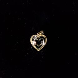 14k Gold Heart Charm