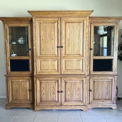 **OAK WOOD ARMOIRE**