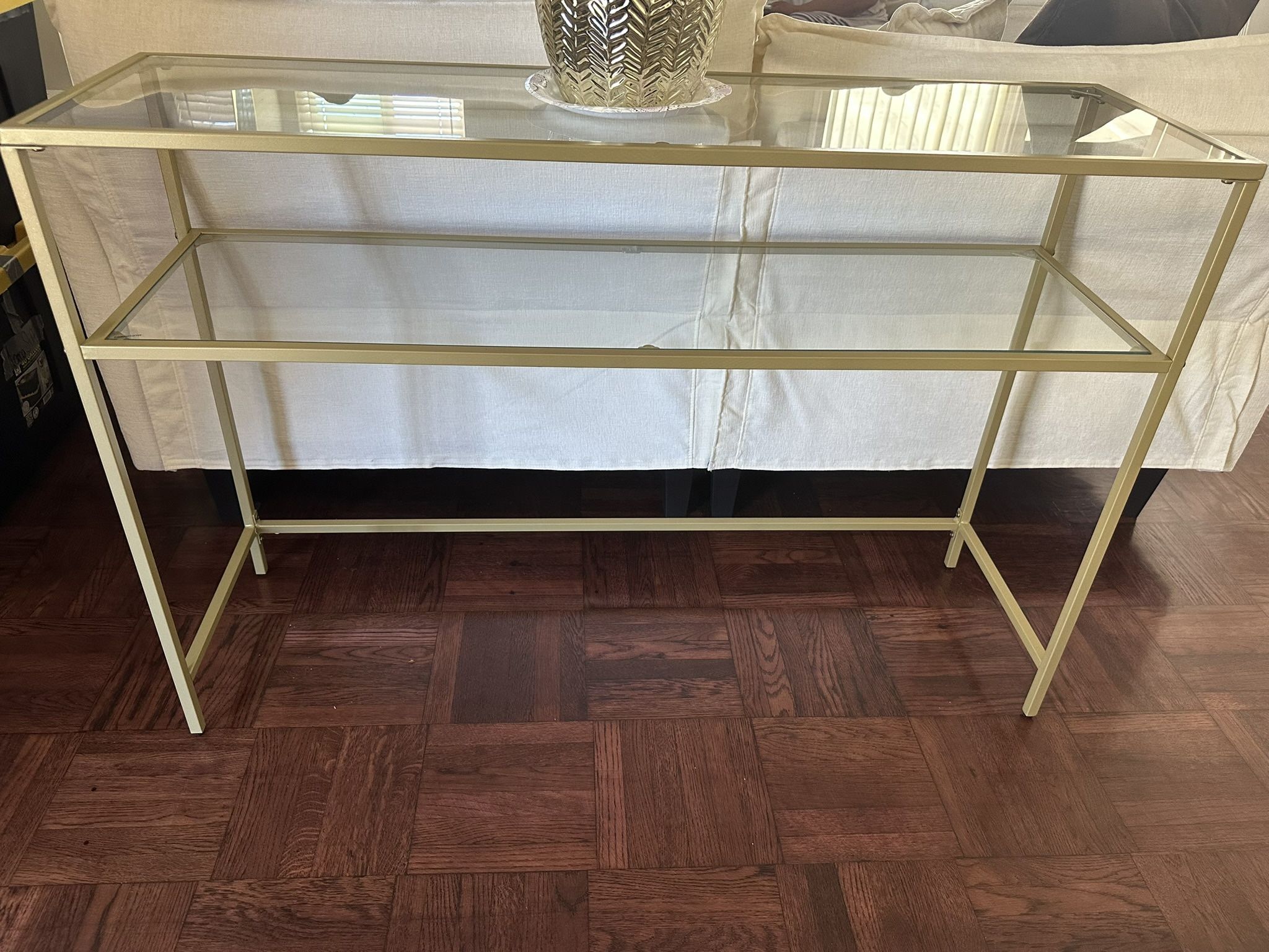 Gold and Glass Coffee Table