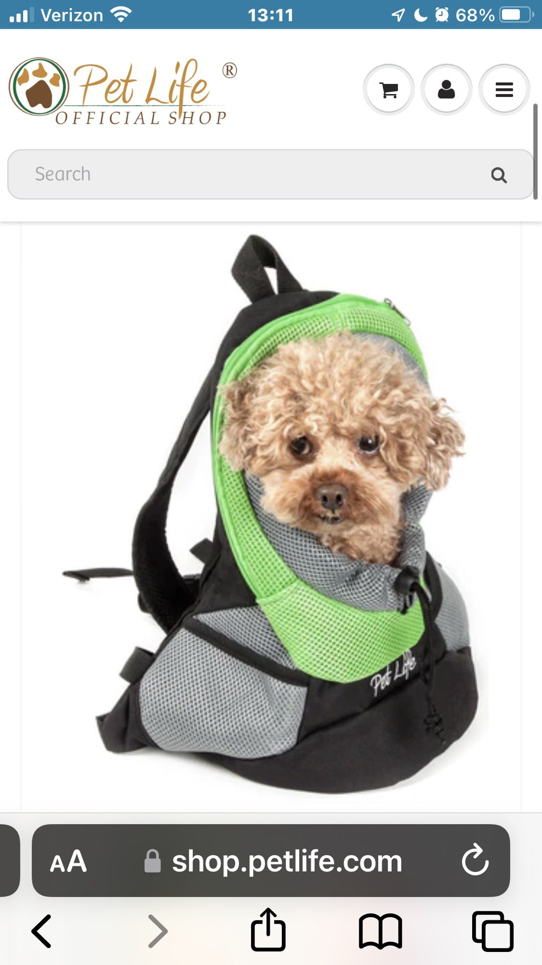 Pet Life Backpack Carrier *NWT*