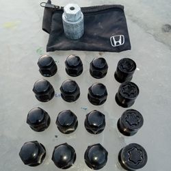 Black Anodized Honda Lug nuts W Locks 