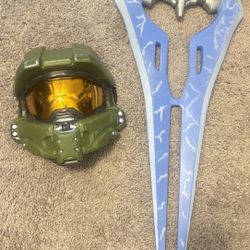 Halo Helmet And Energy Sword