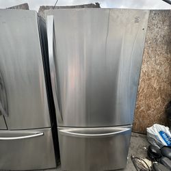 Kenmore Bottom Freezer Apt Size 33” Stainless Steel Fridge We Deliver And Install🚚👨🏻‍🔧