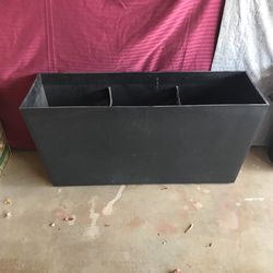 Divided Floral Planter, Black, 40”Lx 12”w,20”D