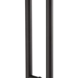 Solid Standoffs Heavy-Duty Stainless Steel 304 Back to Back Push Pull Door Handle for Solid Wood, Timber, Glass,and Metal Doors, Matte Black Finish
