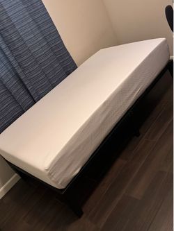 Twin bed memory foam and frame