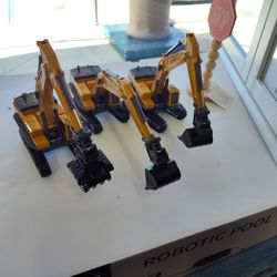 Boys, Die-cast Construction Toys Set w/Semi Truck, Excavator, Bulldozer, Alloy Engineering Construction Vehicles Truck Toys