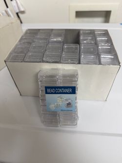 Clear Plastic Bead Containers 32mm x 32mm Bulk Lot