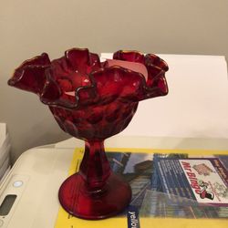 Fenton Pedestal Footed Compote 