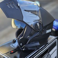 Medium Simpson Bandit modular helmet with Cardo packtalk Pro