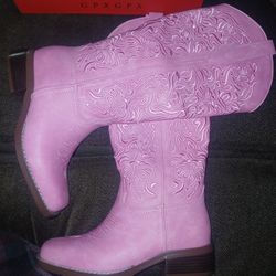 New Pink Girly Cowgirl Boots Size 6