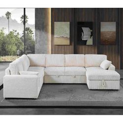 NEW SECTIONAL WITH PULLOUT BED SOFA BED 