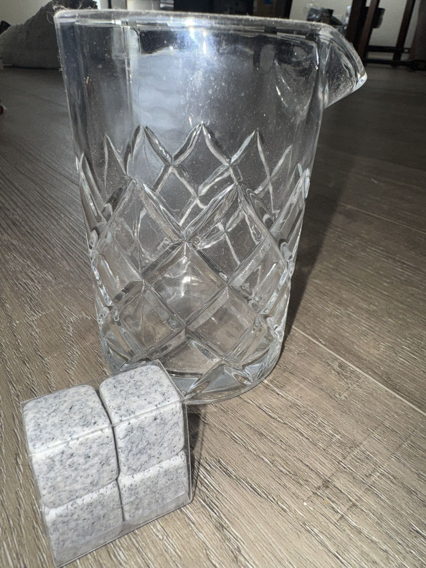 Small Whiskey Decanter With Ice Cubes