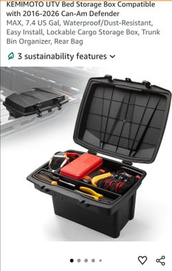 KEMIMOTO UTV Bed Storage Box Can-Am Defender