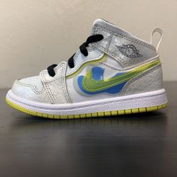 Toddler Jordan 1 Mid ‘Warped Swoosh’ Size 9c