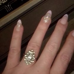 A Really Old Ring Beautiful Cluster Look 18 K On Band 