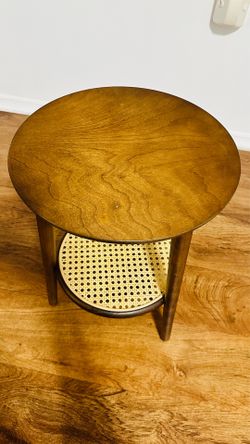 Round Side Table with Storage