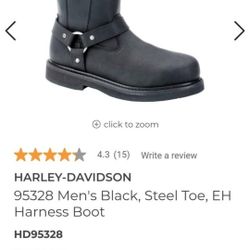 Harley Davidson Steel Toe Work Boot 