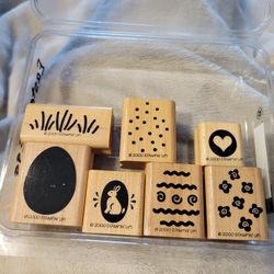 Rubber Stamps Easter Egg Two Step Stamping Stampin Up Set