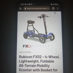 Fold up electric scooter  transportable