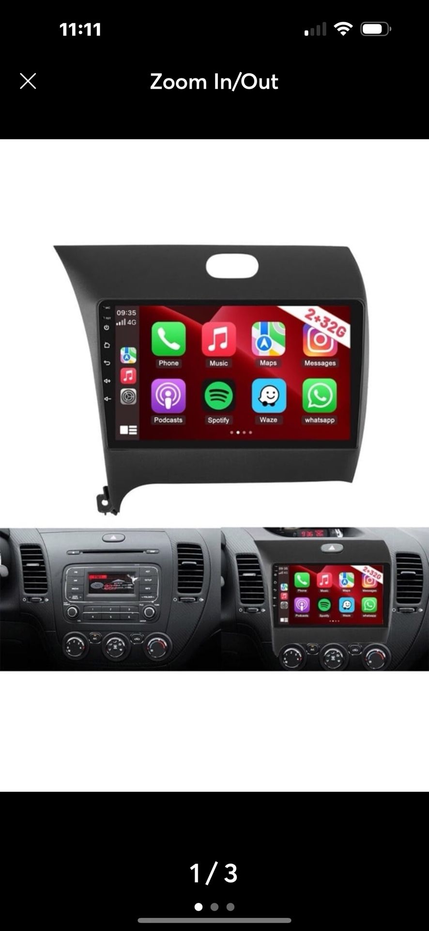 2+32 GB Android 13 Radio 9 Inch with Wireless Carplay Android