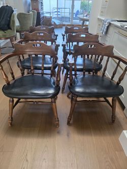 Vintage wooden windsor style chairs (set of 6)