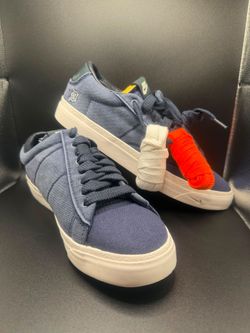 Nike Book Blazer Low Blue/White Low Top Lace Up Sneakers w/ Extra Laces & Box