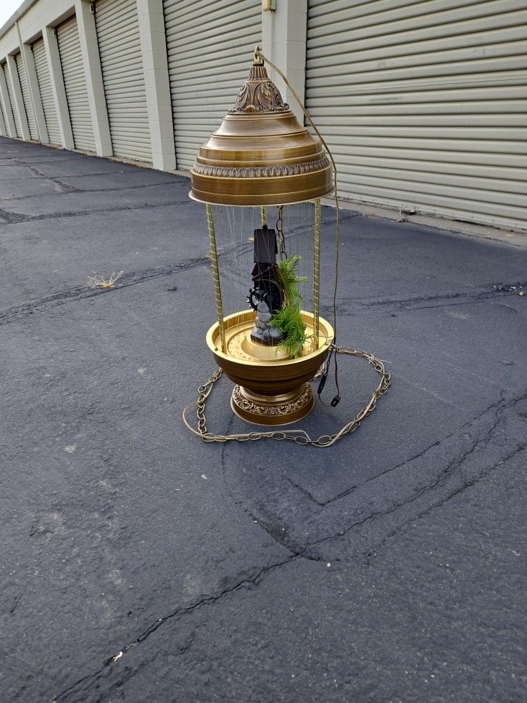 Hanging Mineral Oil Raining Fountain Lamp With Fountain
