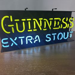 Guinness neon sign approximately 24” x 10” 120 V