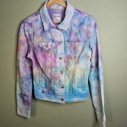 Old Navy Tie Dye Denim Jacket Medium 