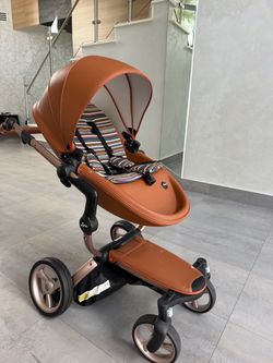 Mima Xari Baby Stroller Camel Rose Gold