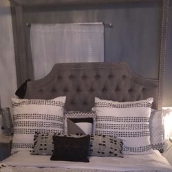 Queen, Bed Frame, And Dresser With Mirror 