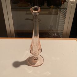 Antique Pink Depression Glass Bud Swung Vase