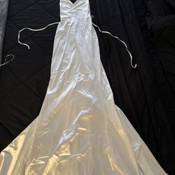 White Floor Length Dress