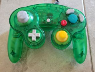 GameCube Controller - Transparent Green - Nintendo Wii Joystick 