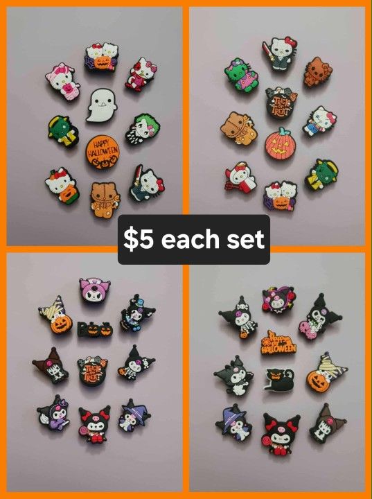Hello Kitty Or Kuromi Halloween Charms