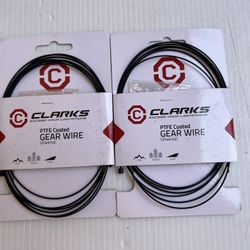 Clark’s PTFE Teflon Coated Shifter Cables Set Of 2 New!