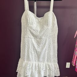 Lilly Pulitzer, white scallop romper size 16