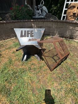 Heavy duty Steel Firepit with lazar cutouts