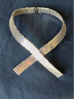 Vintage Lanvin of Paris silver chocker