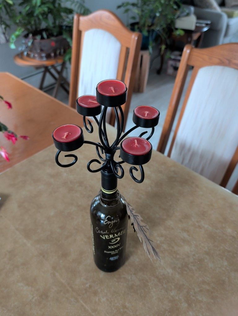 Wine Bottle Stopper Candelabra 