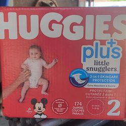 Huggies Plus DIAPERS SIZE 2 12-18 LB