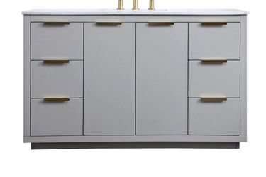 Tocador Elegant Lighting Blake 54" gris cuarzo nuevo