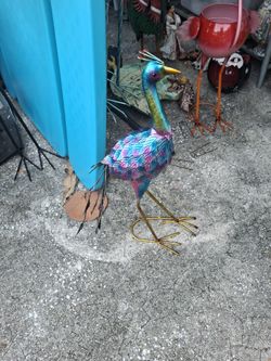 Colorful Metal Peacock Garden Decor 