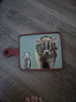 Charcuterie tray ceramic christmas themed