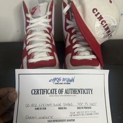 Chris Brown Shoes & Hat With Proof Of Authenticity