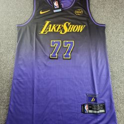 Los Angeles Lakers Luka Doncic the lake show mens basketball jersey. Med-2XL