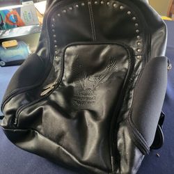 Harley Davidson Leather Backpack 